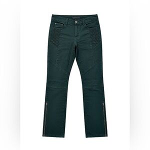 American Eagle Dark Teal Skinny Pants with Zipper Ankles